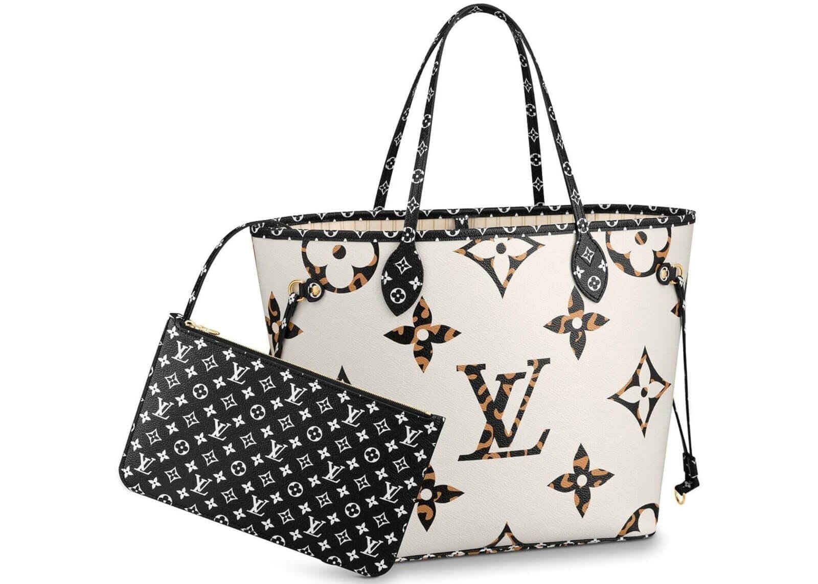 Louis Vuitton Neverfull Monogram Giant Jungle MM Ivory Havana Beige