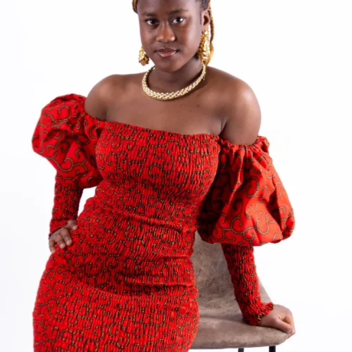 RED AMARA DRESS (ONE SIZE)