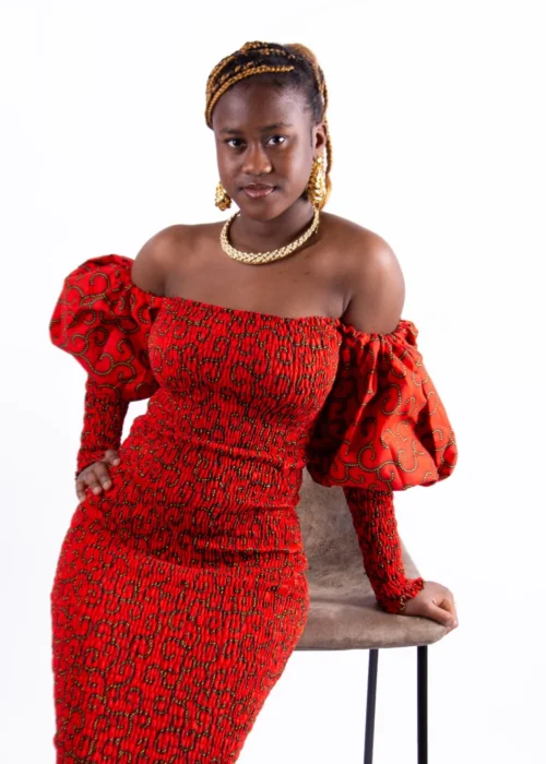 RED AMARA DRESS (ONE SIZE)