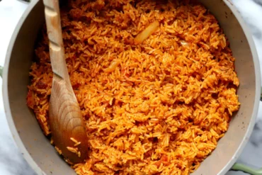 jollof rice with ingredients from Africaribana