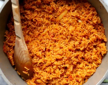 jollof rice with ingredients from Africaribana