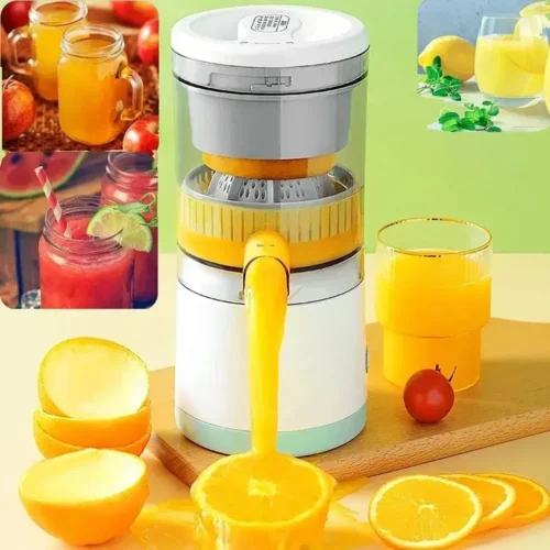 kf S18bfcfbe67f14287b40526cf778e7f60B Portable Electric Juicer USB Charging Orange Lemon Fruit Blender Mini Household Juice Squeezer Mixer Citrus Juicer