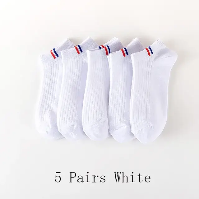 5 pairs of white socks for men