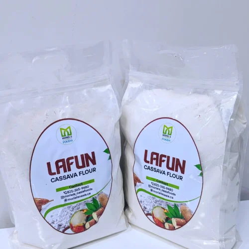 two bags of flour on a white background