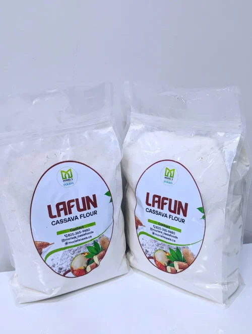 two bags of flour on a white background