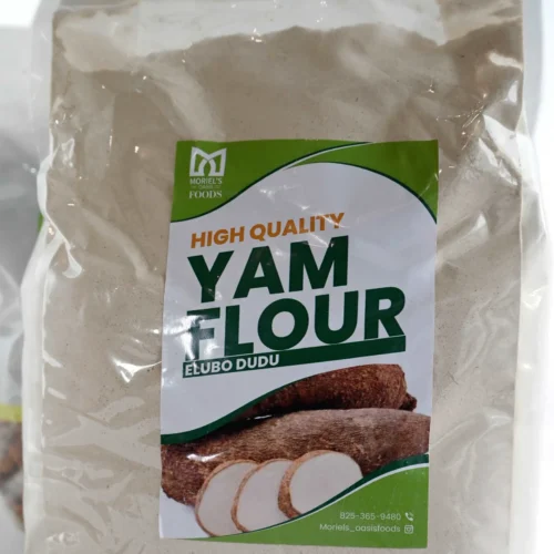 a bag of flour with a label