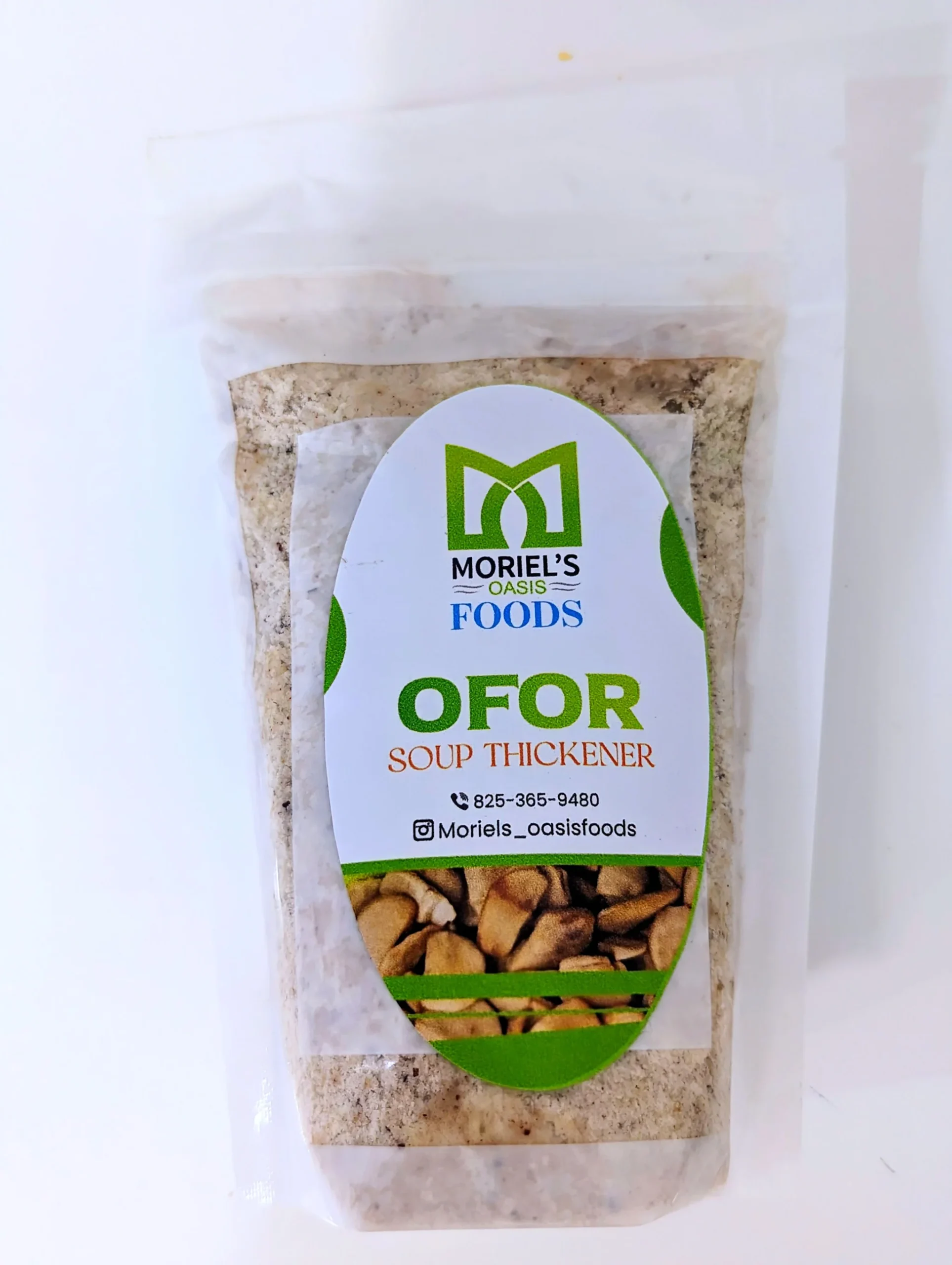 a bag of food with a label