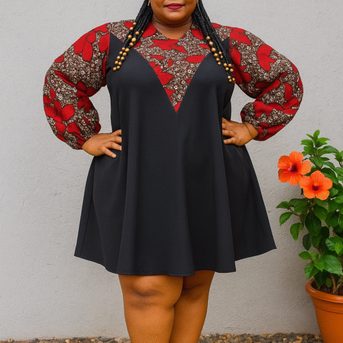 Clara African Print Mix Dress XL