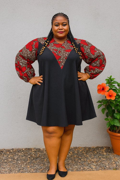 Clara African Print Mix Dress XL