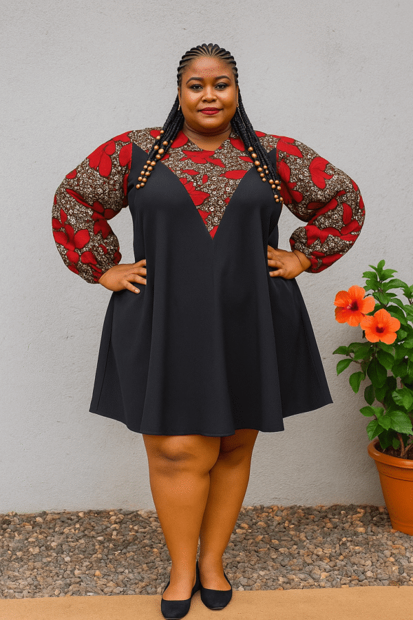 Clara African Print Mix Dress XL