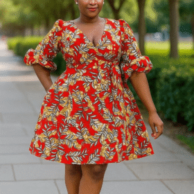 Felly Ankara Wrap Dress Medium