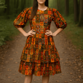 Tilda African Print Cotton Dresses For Women
