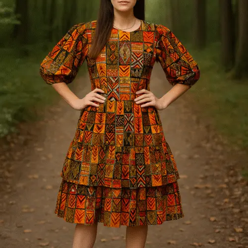 Tilda African Print Cotton Dresses For Women