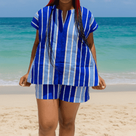 African Print Brenda Shorts Set