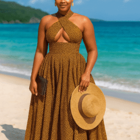 African print Carolina Band Dress for women