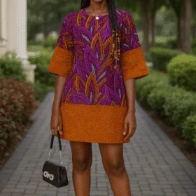 Yasmin African Print Dress (Large)