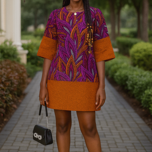 Yasmin African Print Dress (Large)