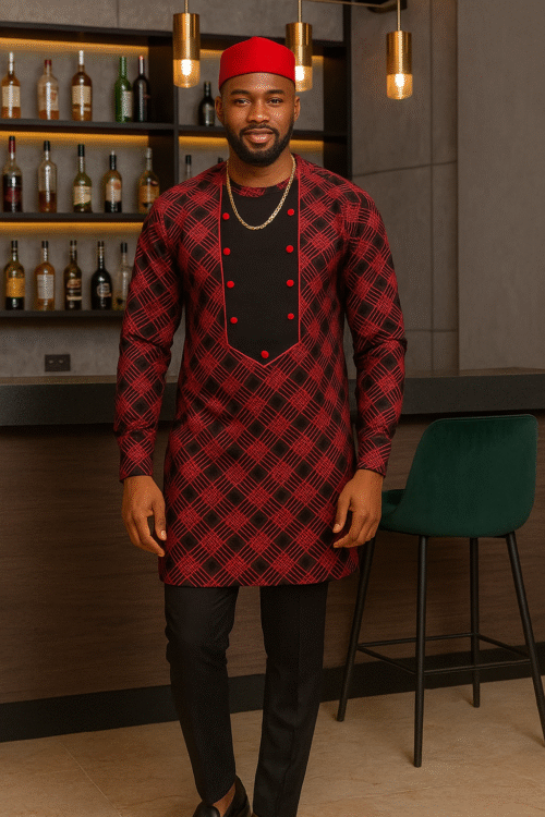 African Print Dafe Long Sleeve Shirt