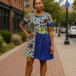 Lara African Print Dress (Large)