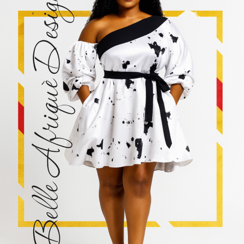Silk Marietta Slant Sleeve Mini Dress