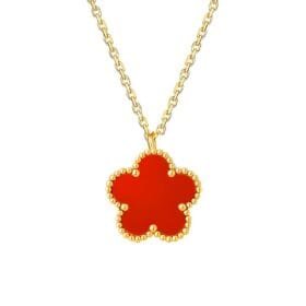 18K Gold Plated Stainless Steel Flower Necklace